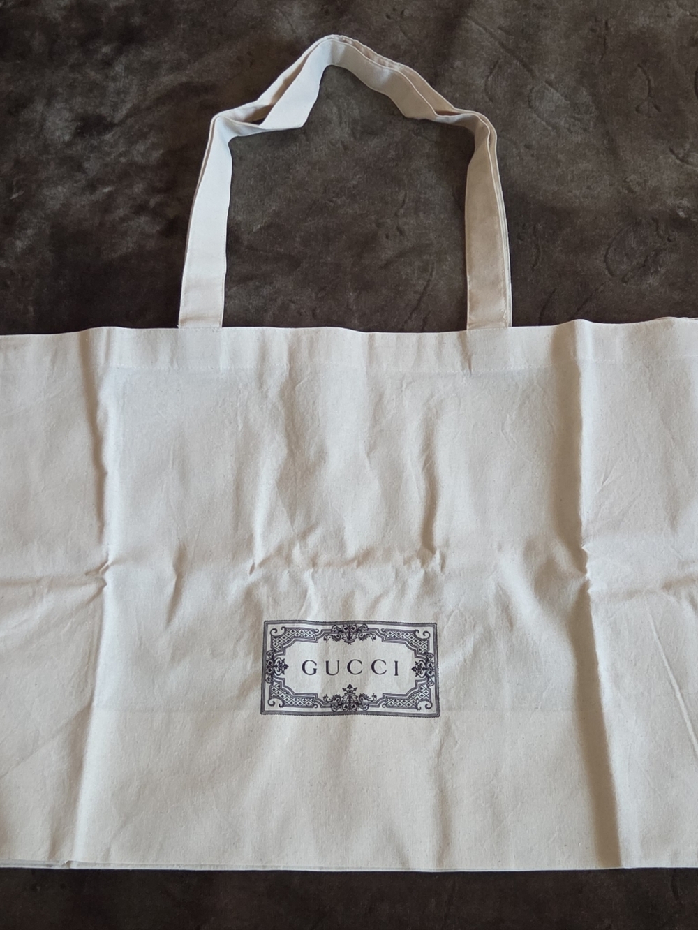 Gucci Cotton Logo Reusable Canvas Tote Bag Gift Large 22”x15”x8"
